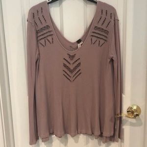 lavender free people blouse